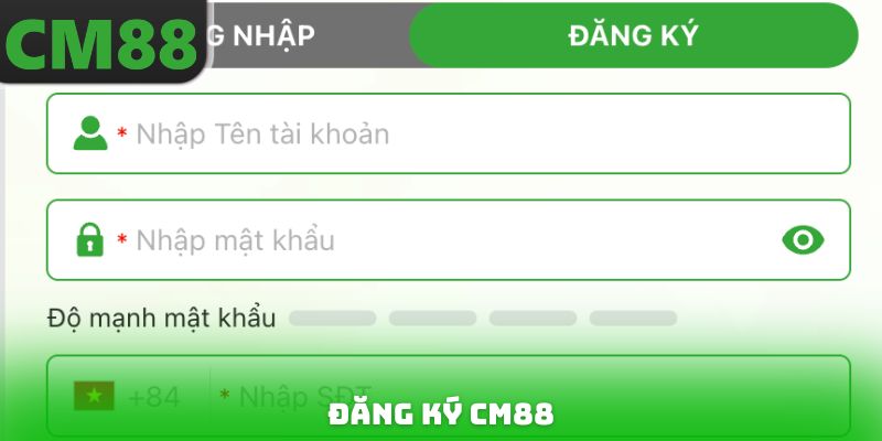 Đăng Ký CM88 - Thao Tác Nhanh Trở Thành Hội Viên Nền Tảng