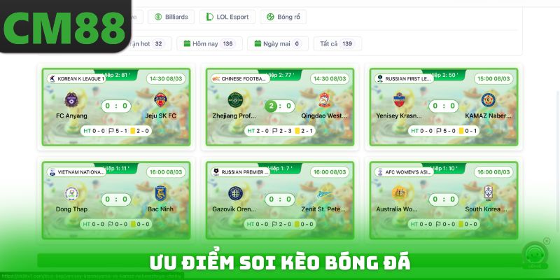 Ưu điểm Soi kèo bóng đá